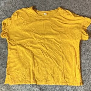 Bright Yellow Short Sleeve Top